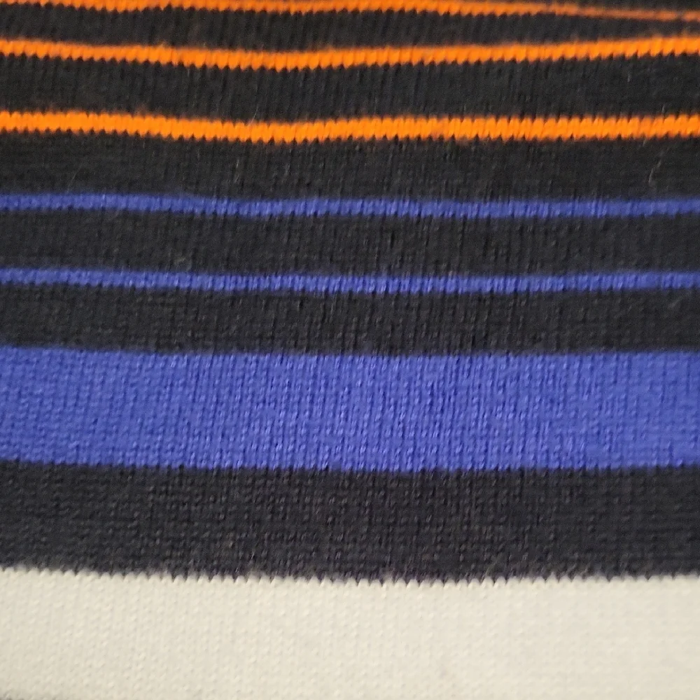 Boss Baby Sweater with Orange and Navy Stripes